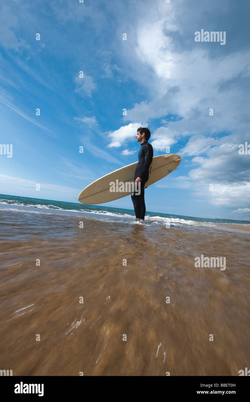 Surfer with surfboard Stock Photo Alamy