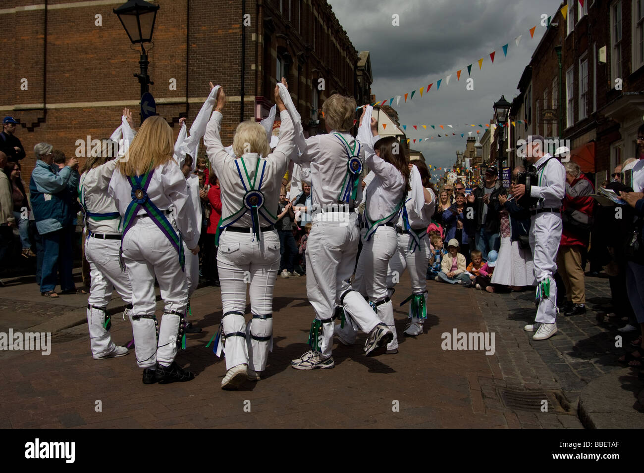 morris street artist dancer performer costume rochester sweeps festival kent england Stock Photo