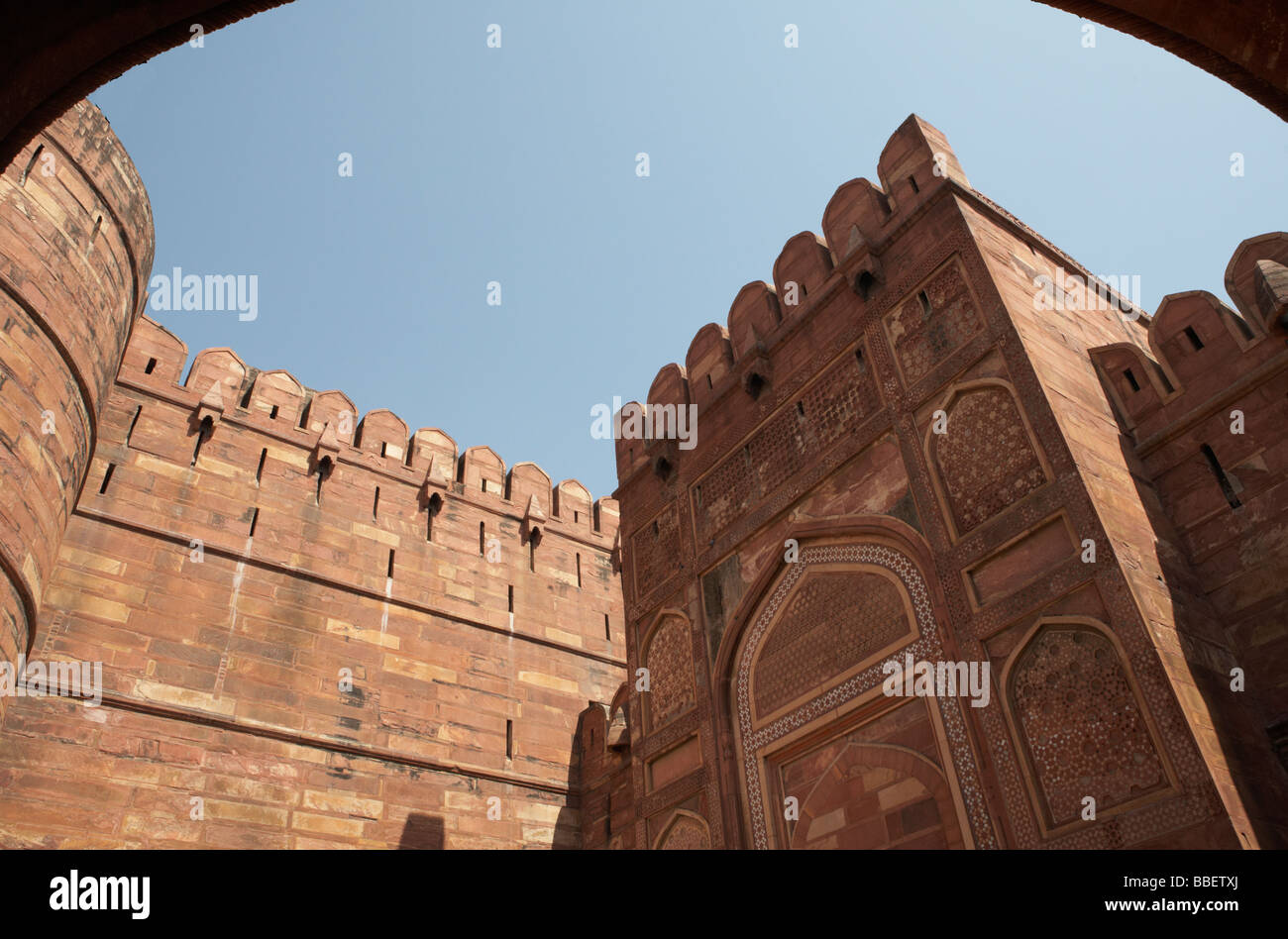 Amar Singh Gate Agra Fort Agra Uttar Pradesh India Stock Photo