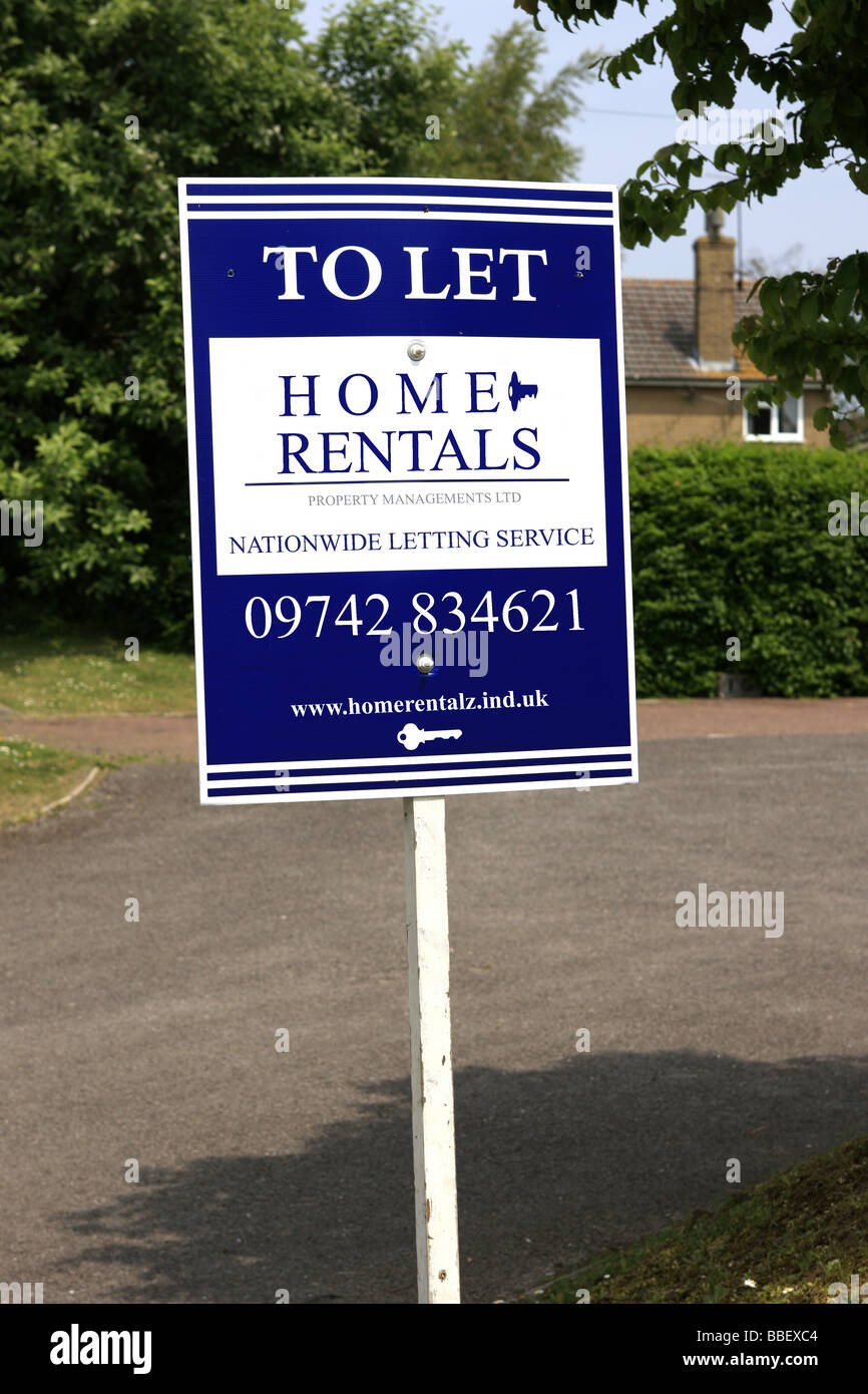 A To Let sign by a property Letting company which are taking over from estate agents as more people rent out their homes Stock Photo