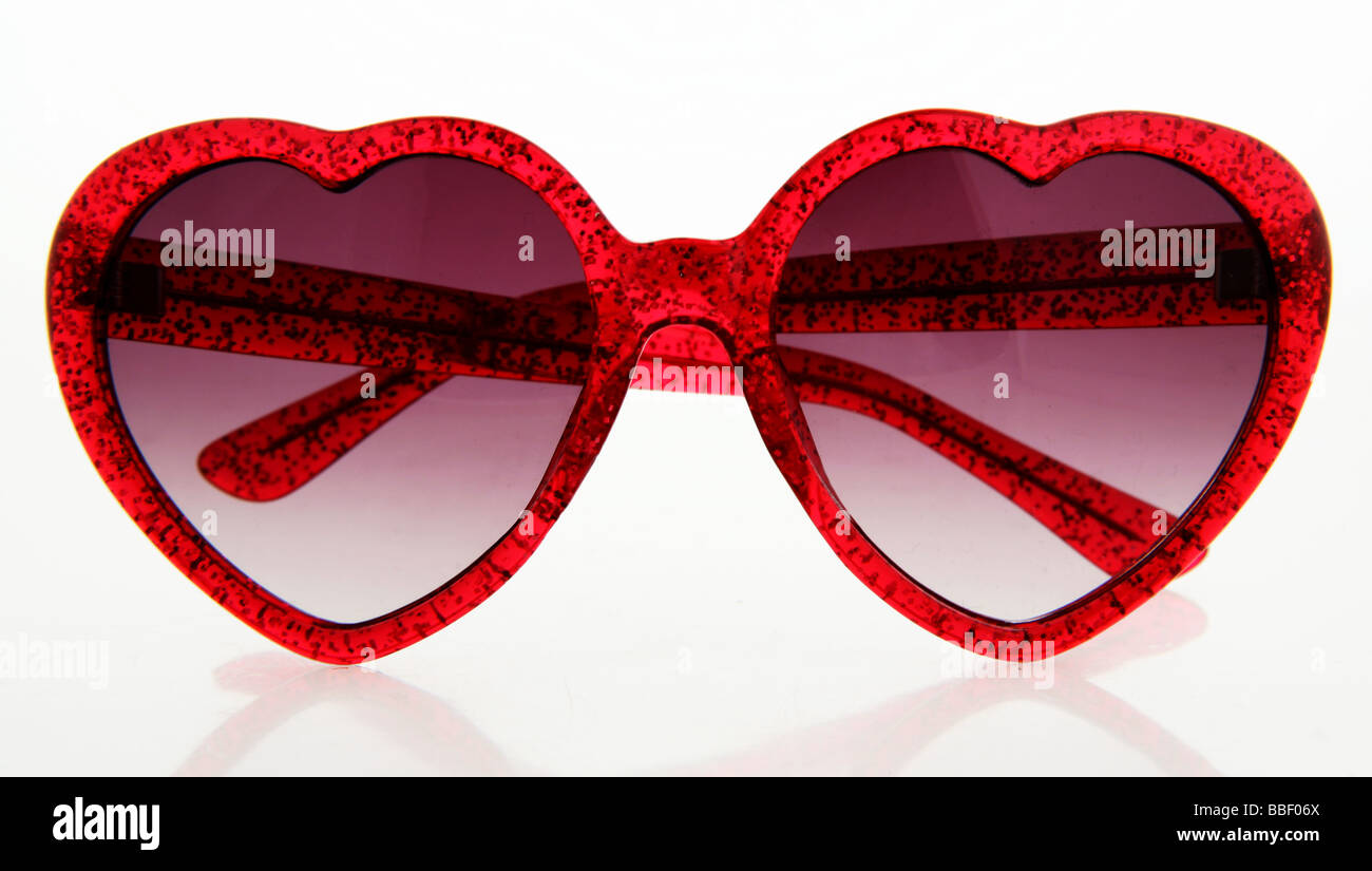 heart sunglasses accessorize Stock Photo