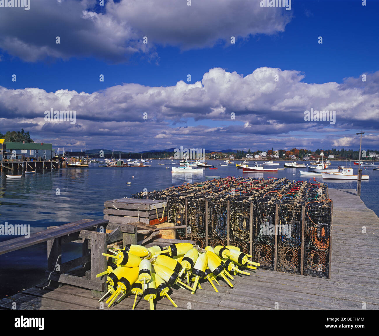 Lobster pier at Manset Harbor on Mount Desert Island Acadia National