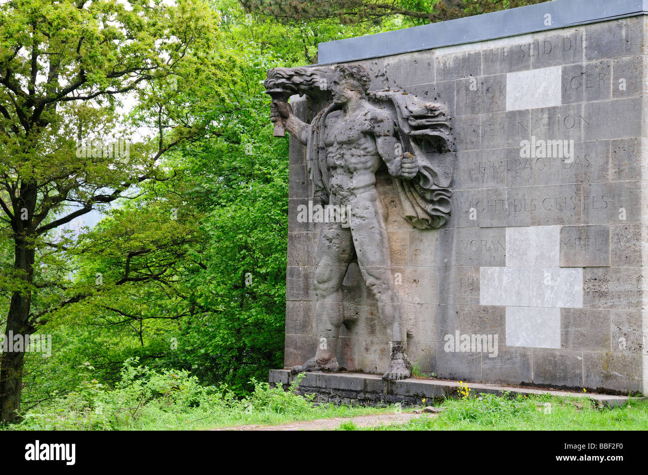 Nazi statue of Germanic torchbearer, Vogelsang training college