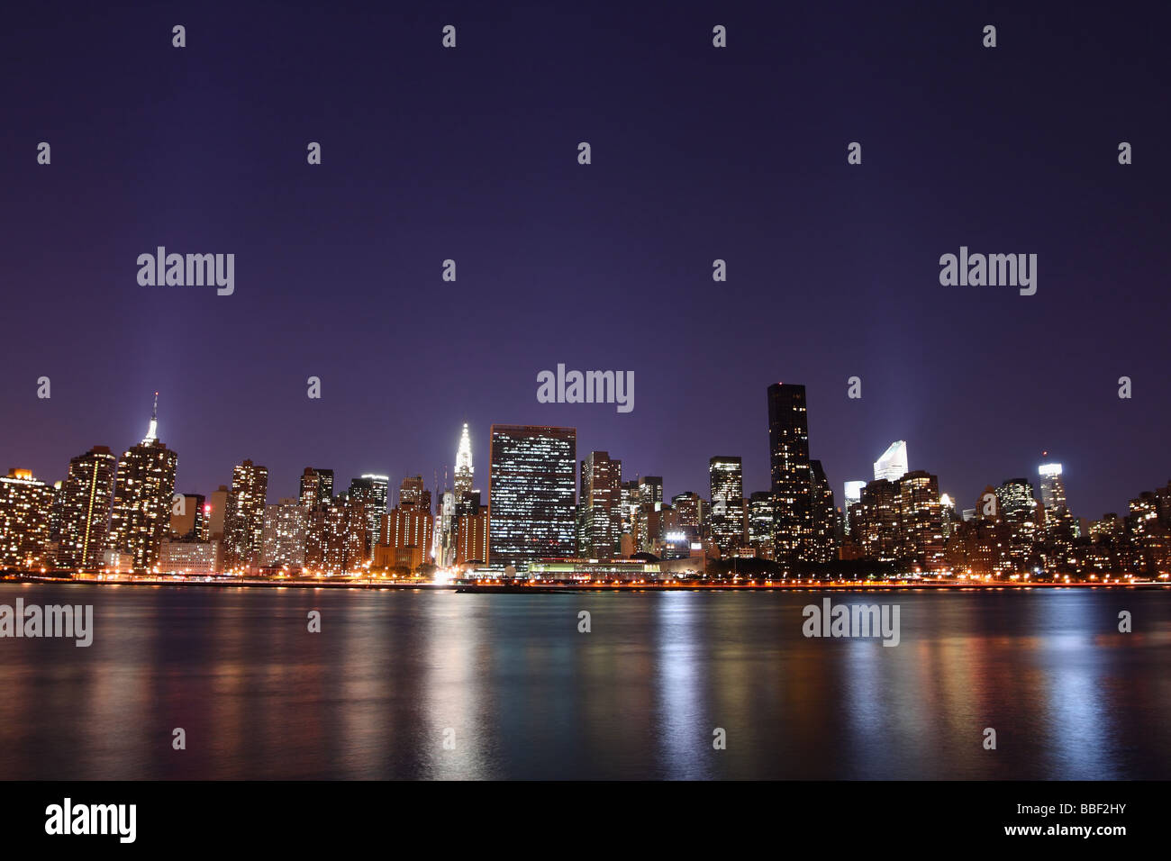 Midtown Manhattan skyline at Night, New York City Stock Photo - Alamy
