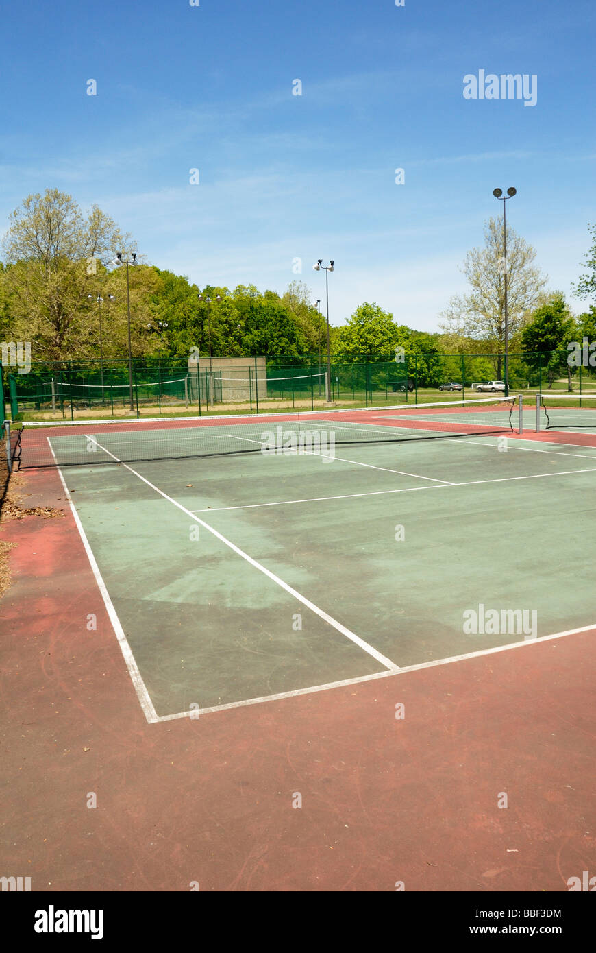 Tennis court at park Stock Photo