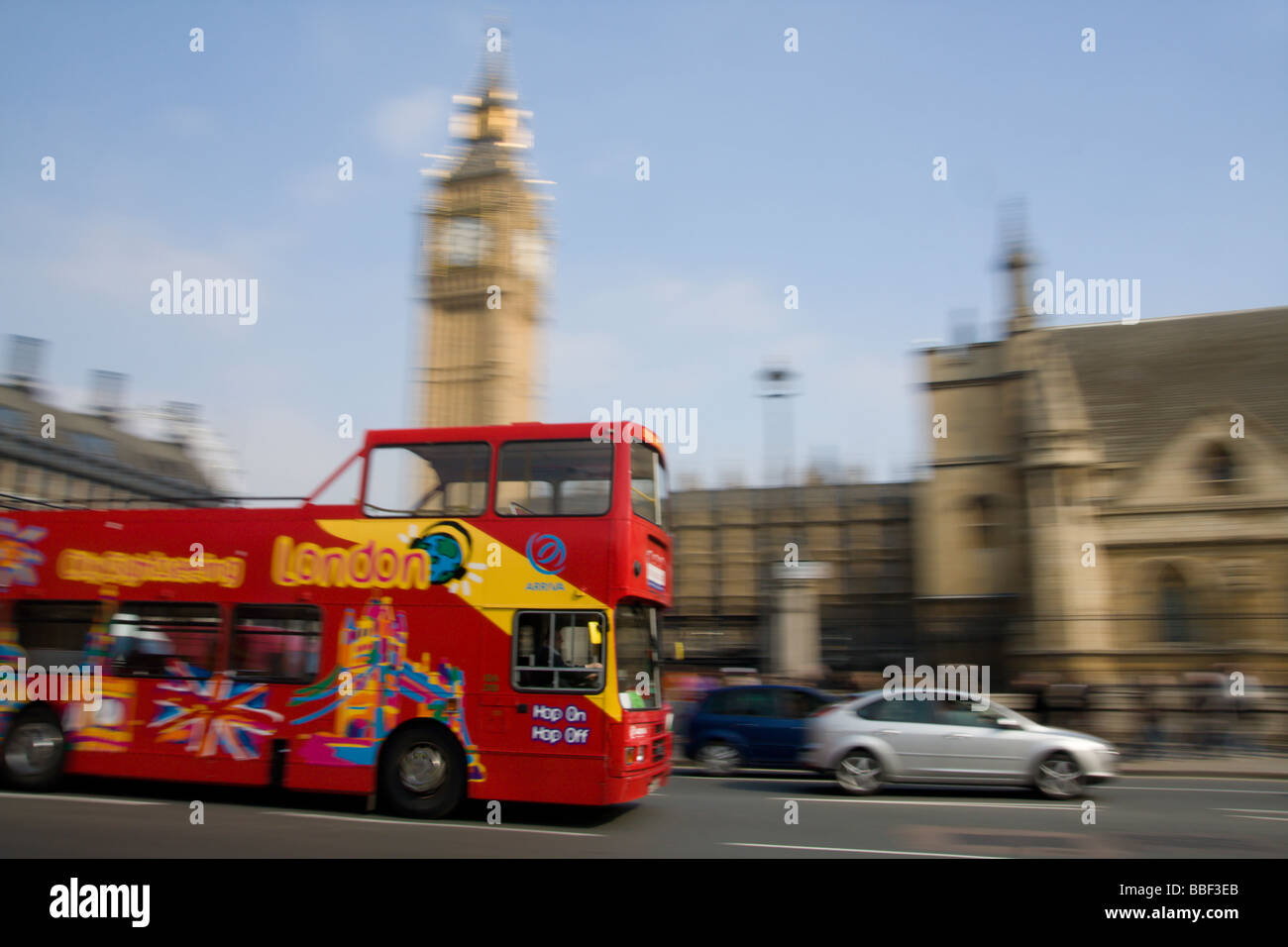 London sightseeing bus Stock Photo