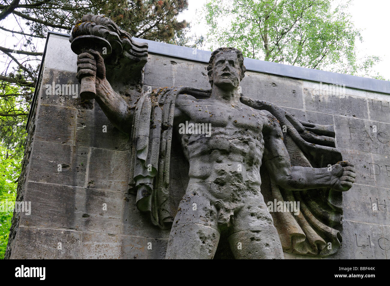 Nazi statue of Germanic torchbearer, Vogelsang training college
