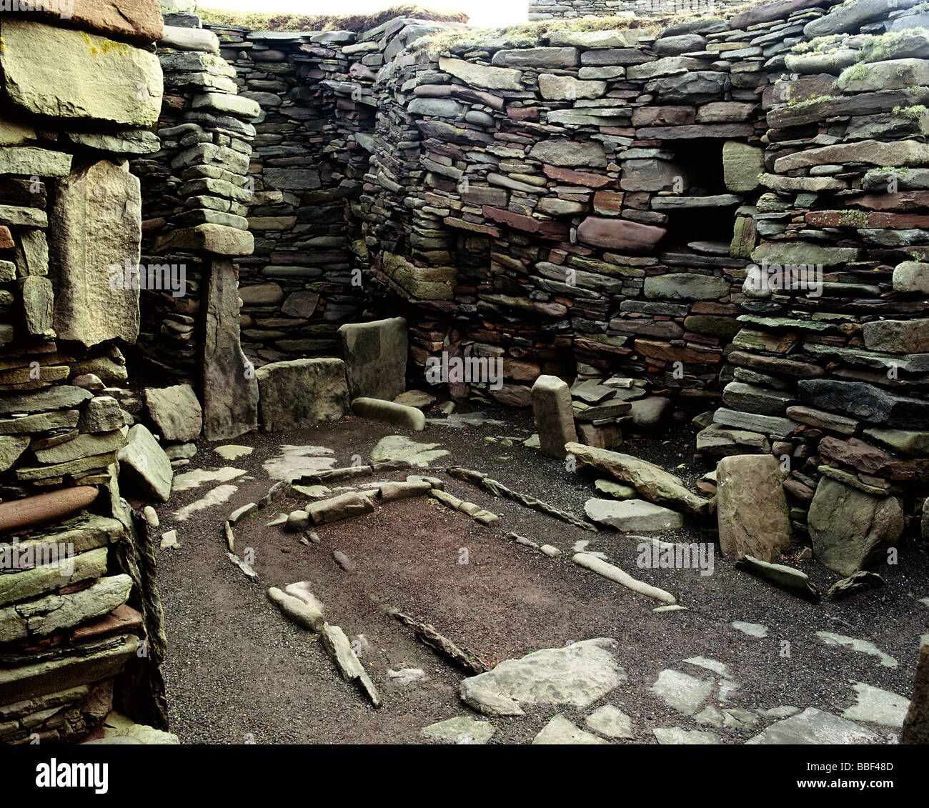 Jarlshof Bronze Age House Sumburgh Shetland Scotland Stock Photo Alamy