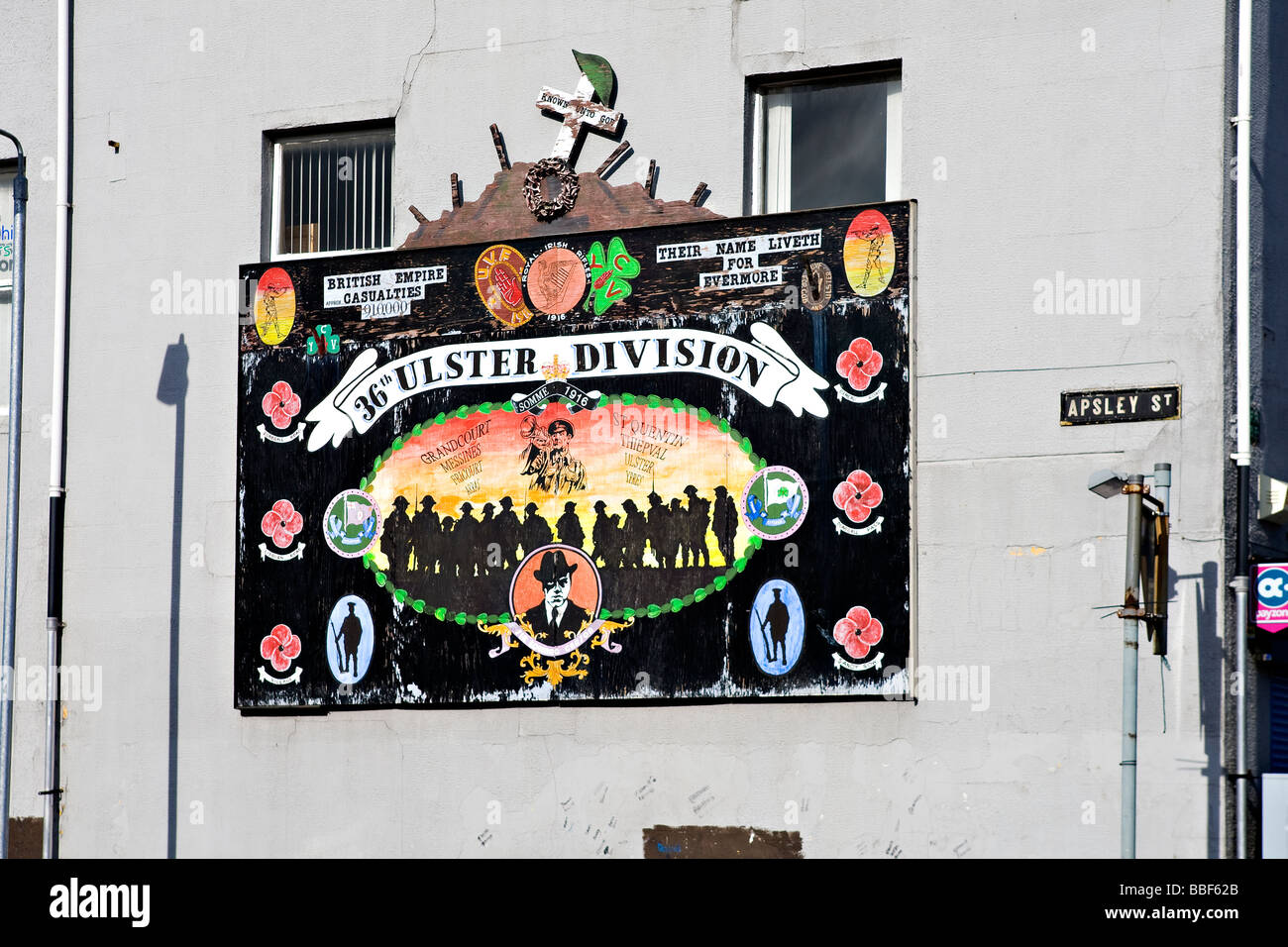 Unionist mural Belfast Northern Ireland Stock Photo