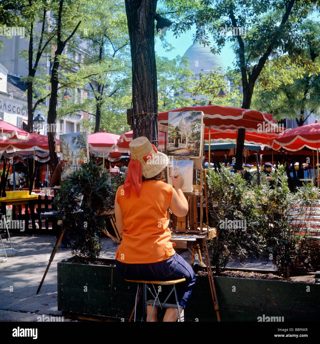 paintress city of paris quarter of montmartre france Stock Photo