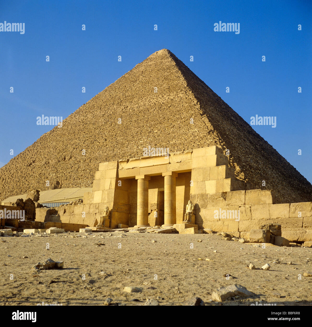 entrance of pyramid of keops area of gizeh egypt Stock Photo