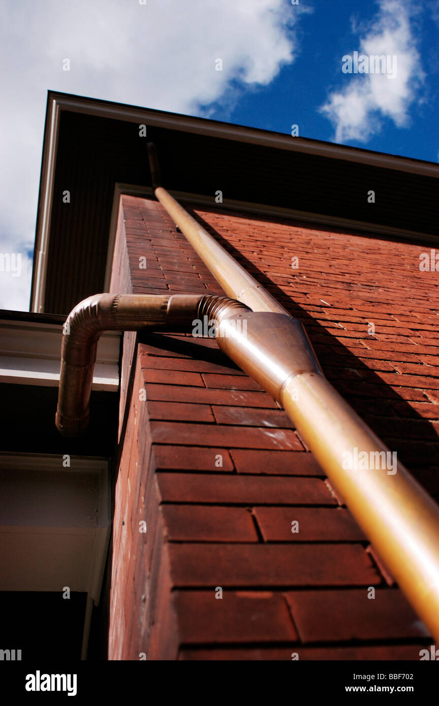 gutter downspout down pipe Stock Photo Alamy