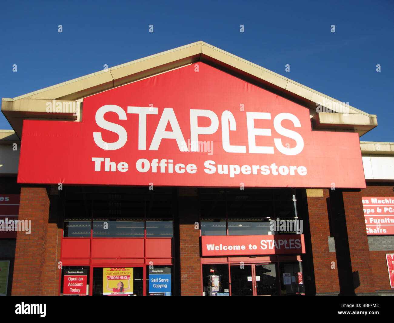 Staples office store superstore at Marsh Barton Retail park Exeter Devon UK Stock Photo