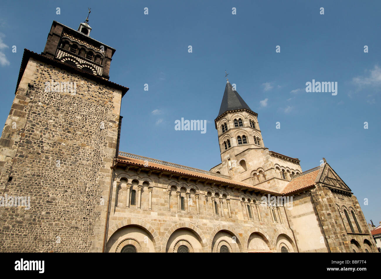 Notre Dame du Port romanesque church in Clermont-Ferrand. Auvergne region, France. Stock Photo