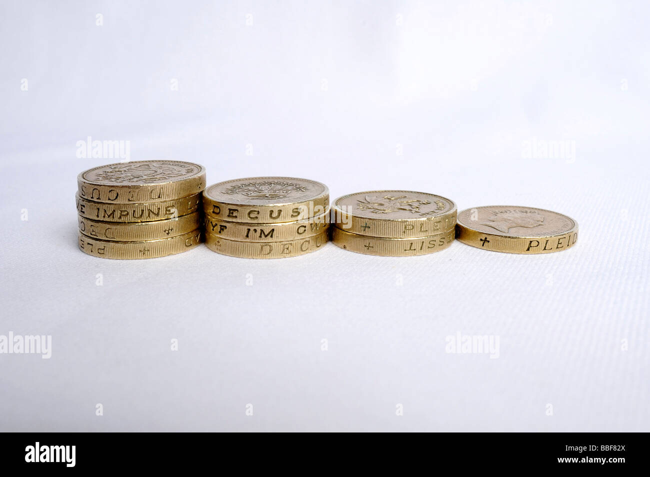 One Pound Coins Stock Photo - Alamy