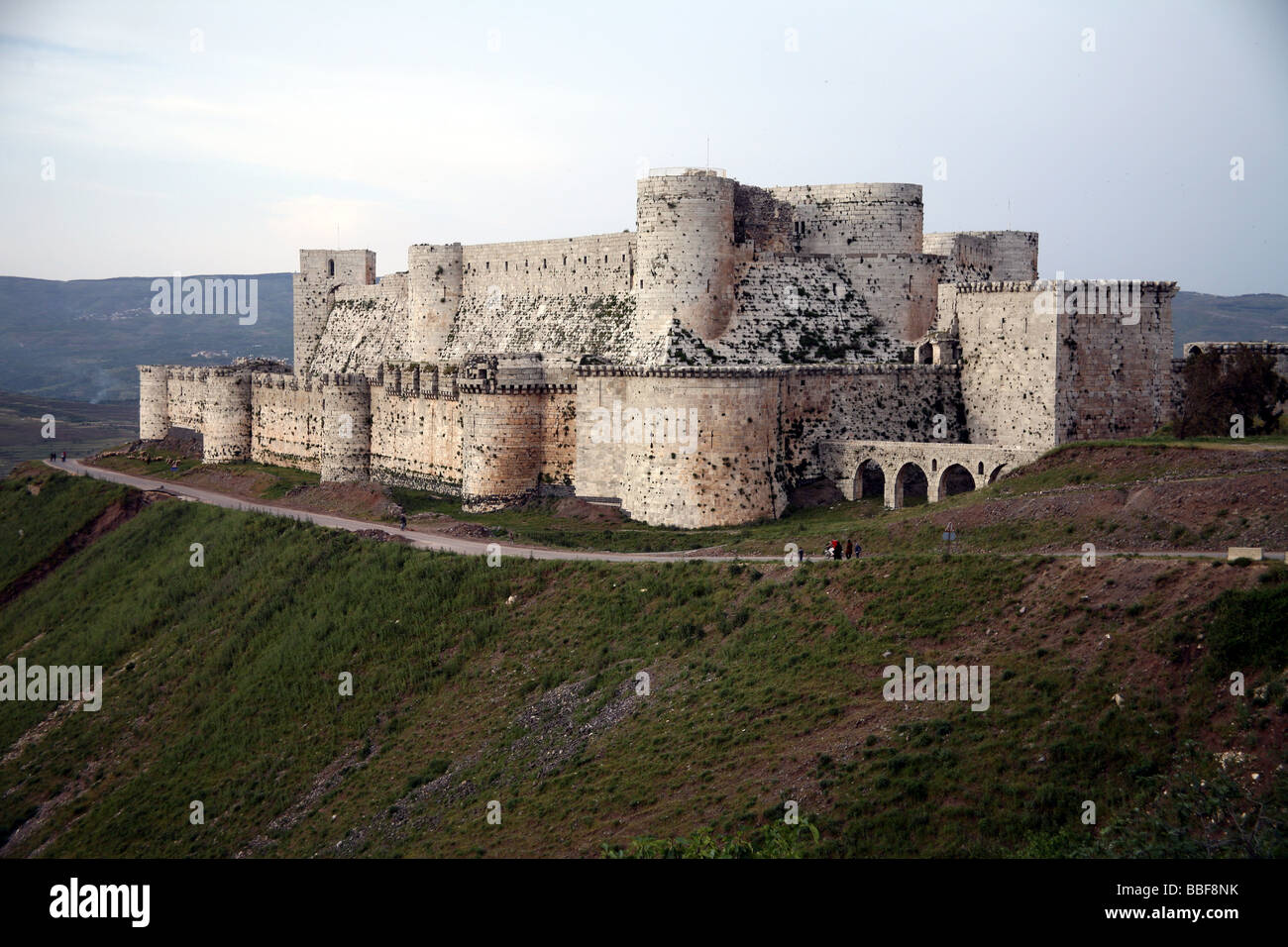 Crusader Castle, Krak des Chevaliers, Syria Stock Photo
