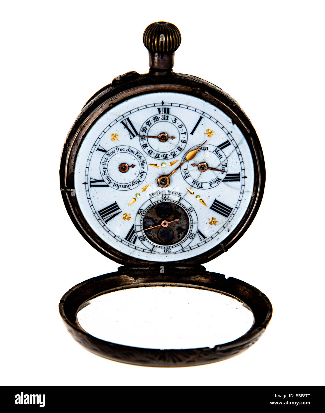 Pocket watch for time and date UK Stock Photo