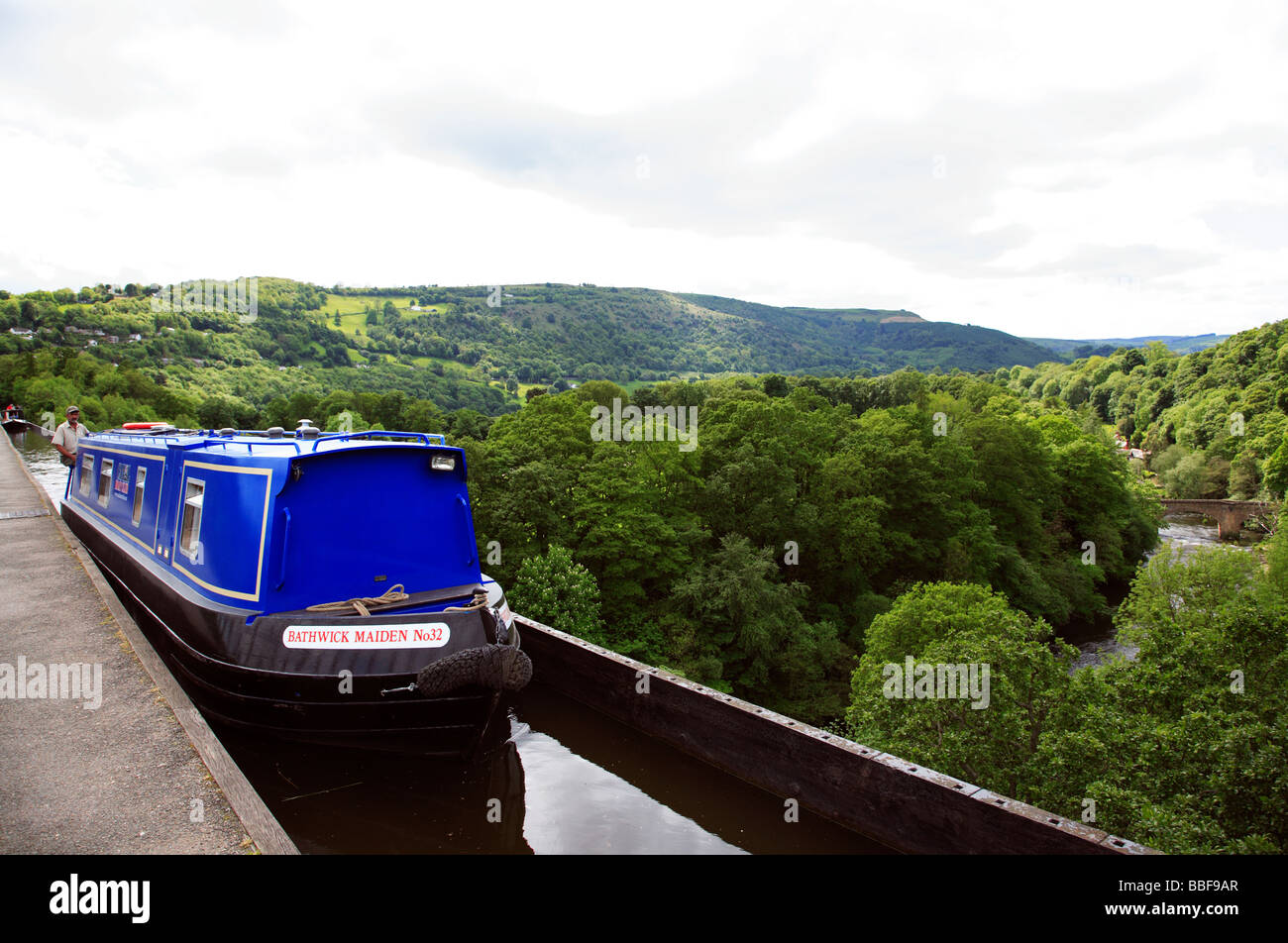 Froncysyllte Trevor Basin Shropshire Union Canal 'Vale of Llangollen North Wales Stock Photo