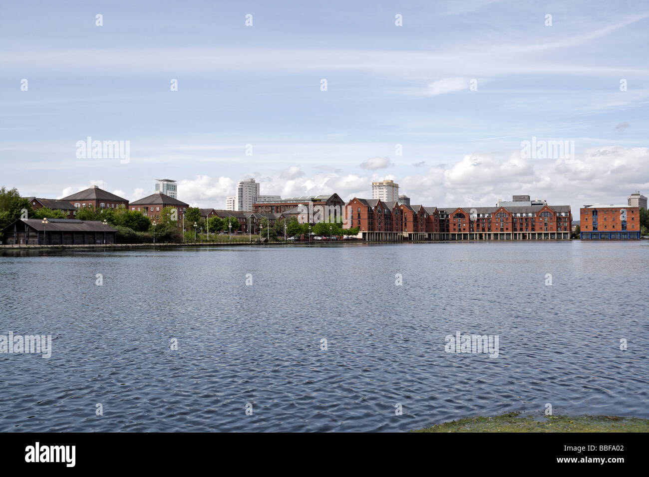 The former Bute east dock in Cardiff Skyline Stock Photo Alamy