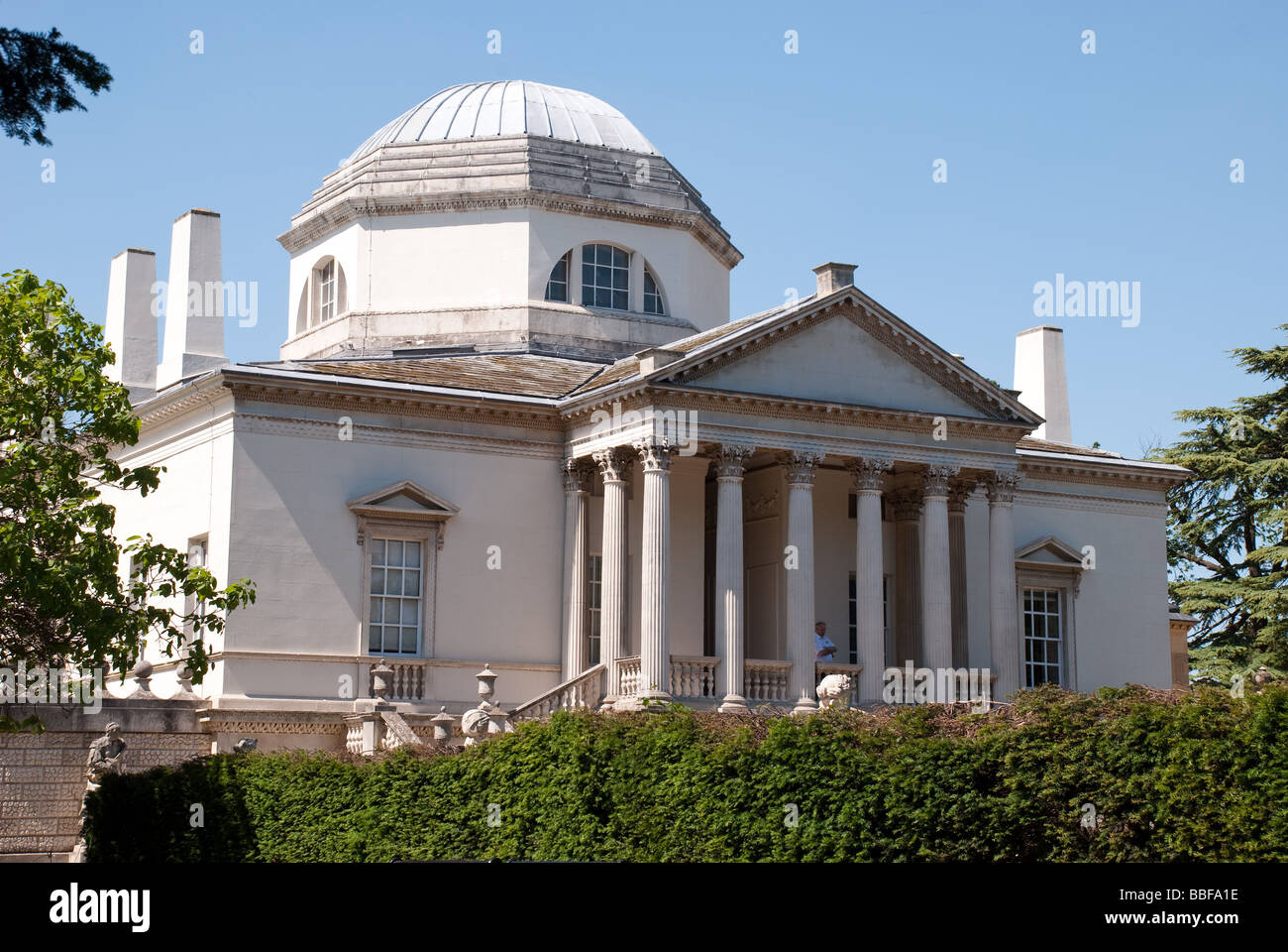 Front view of Chiswick House Stock Photo