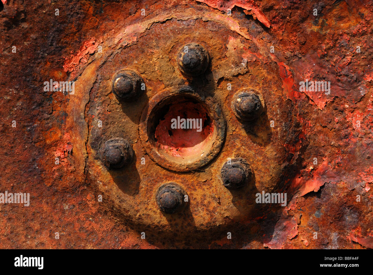 Rusty Wheel Hub of Tractor Stock Photo Alamy