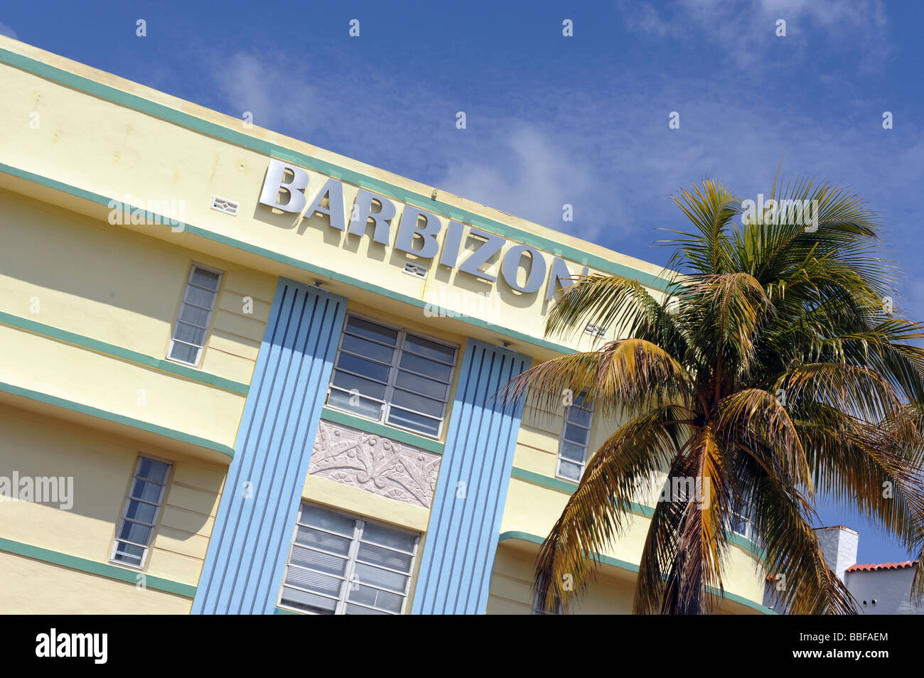 The famous art deco district of Ocean Drive in South Beach Miami