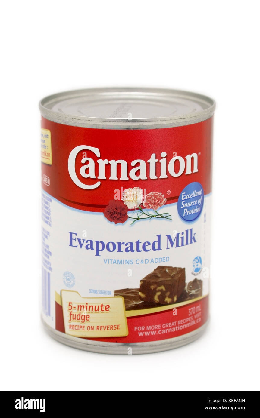 Tin of Evaporated Milk Stock Photo