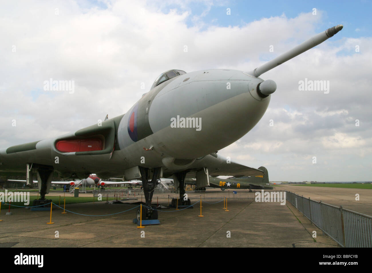 Avro vulcan delta wing subsonic jet bomber on the ground Stock Photo