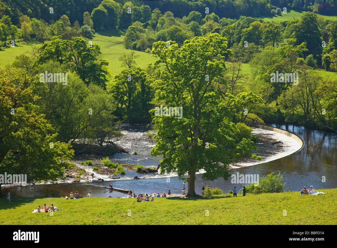 Horseshoe Falls Weir at Llantysilio built by Thomas Telford in 1808