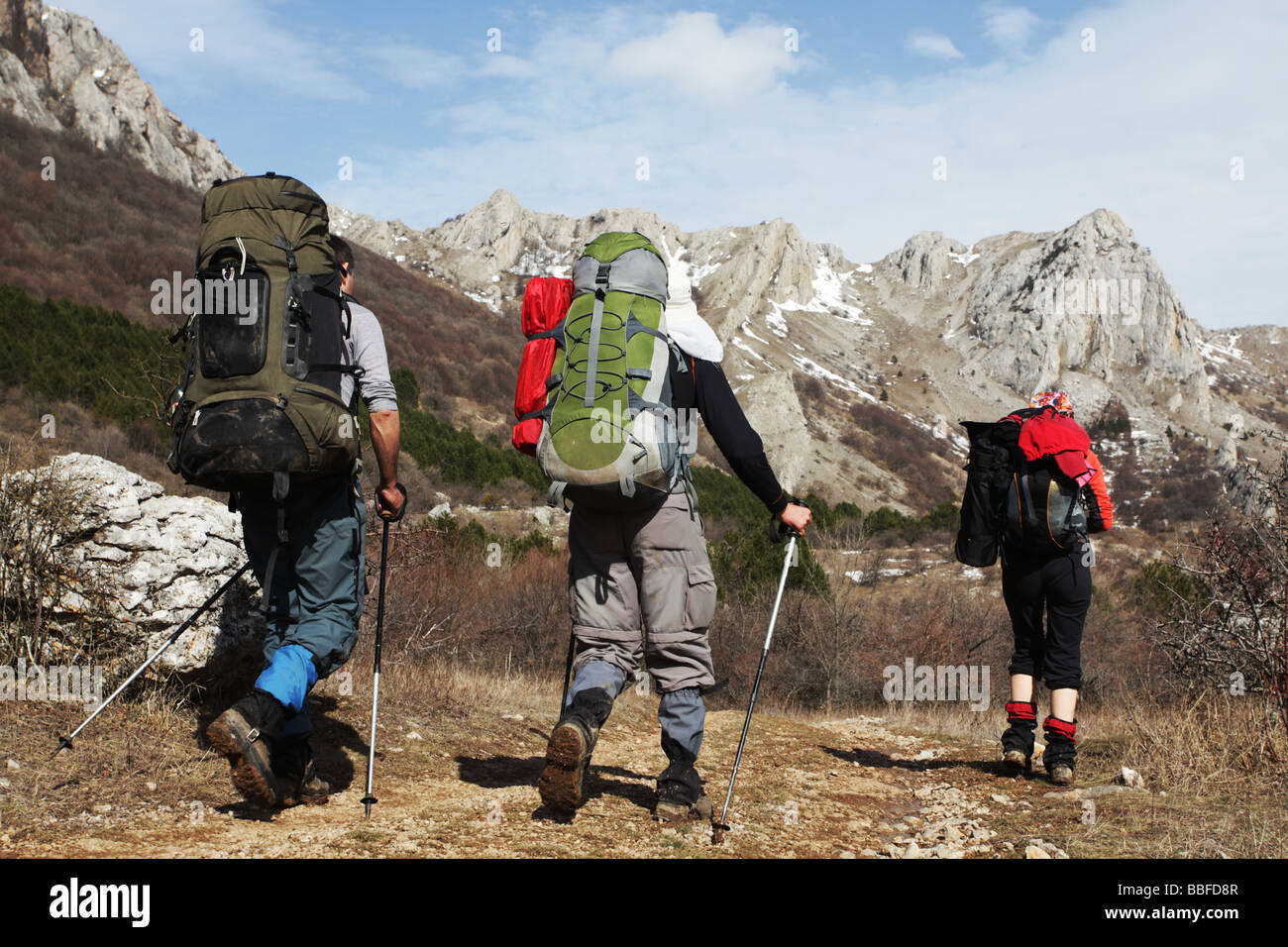 People in mountains Stock Photo - Alamy