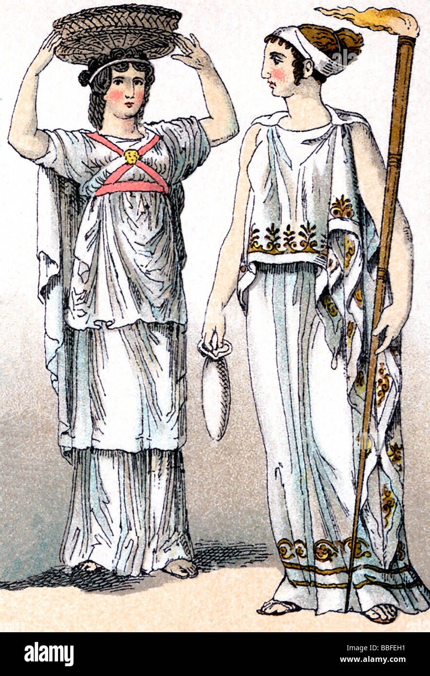 Greek Priestesses Stock Photo
