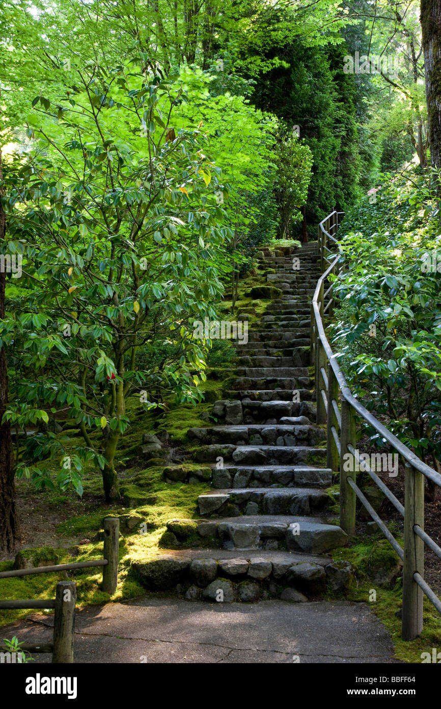 Japanese Garden Portland, Oregon, USA Stock Photo