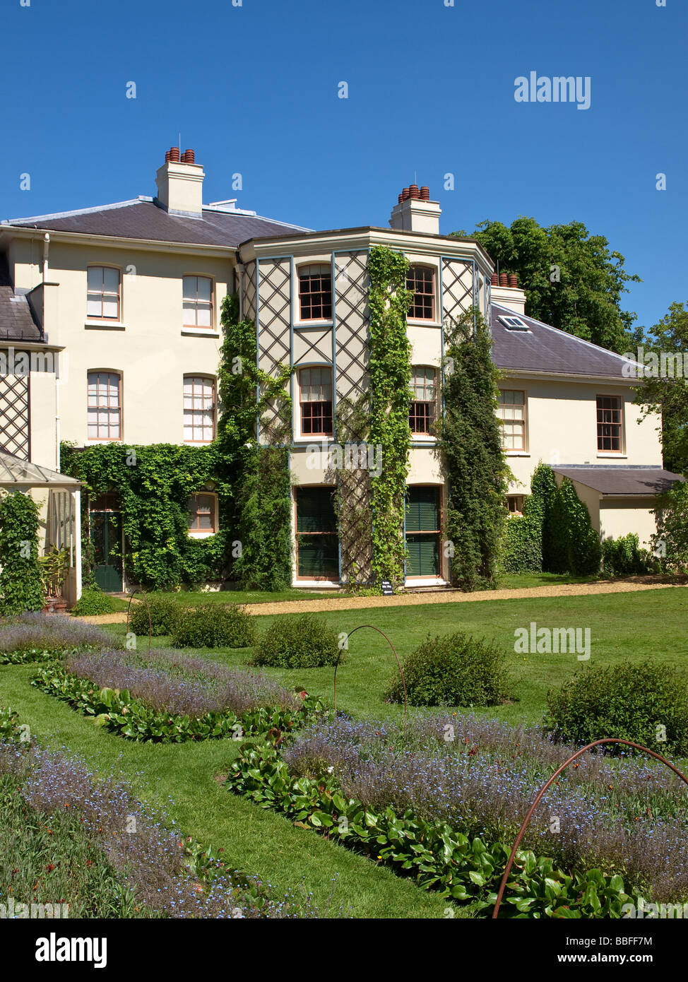 Down House and garden. Home of the naturalist Charles Darwin while working on his theory of evolution by natural selection (On the Origin of Species). Stock Photo