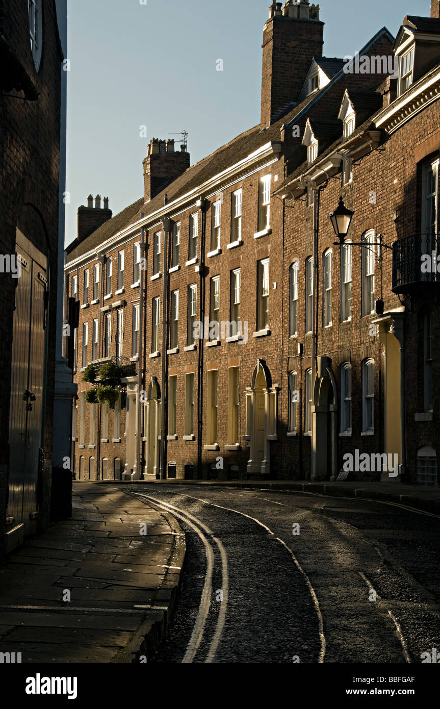 street shrewsbury town houses terraced Stock Photo Alamy