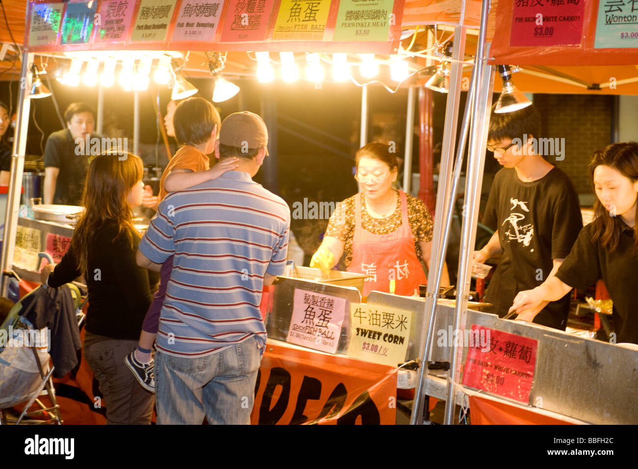A food stand at the Downtown Vancouver Chinatown night market