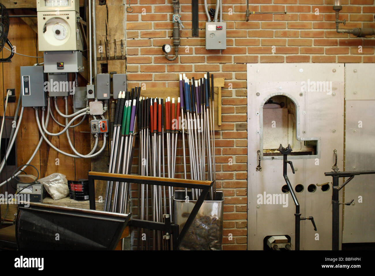 glass factory Sauder Village Ohio USA Stock Photo Alamy