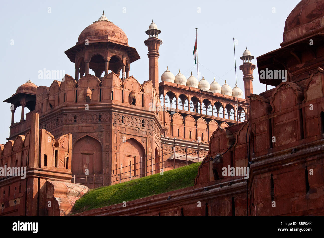Lahore Gate of the Lal Qila or Red Fort in Old Delhi India Stock Photo
