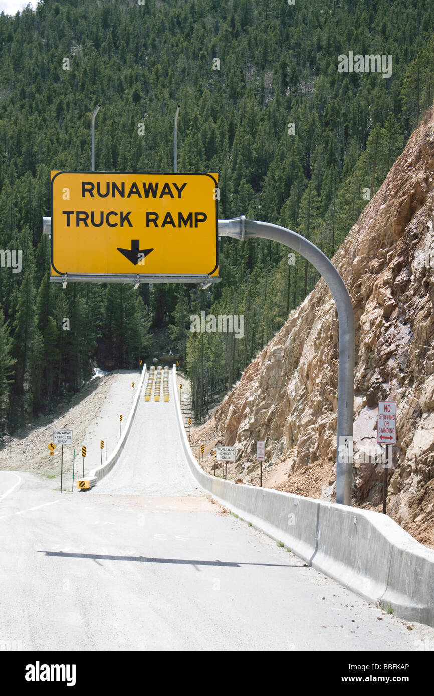 Runaway Truck Ramp sign Stock Photo Alamy