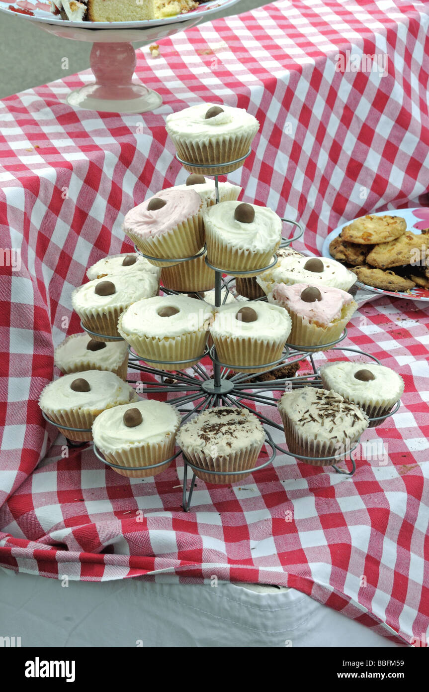 Home made cupcakes on sale at Stoke Newington Farmers Market London