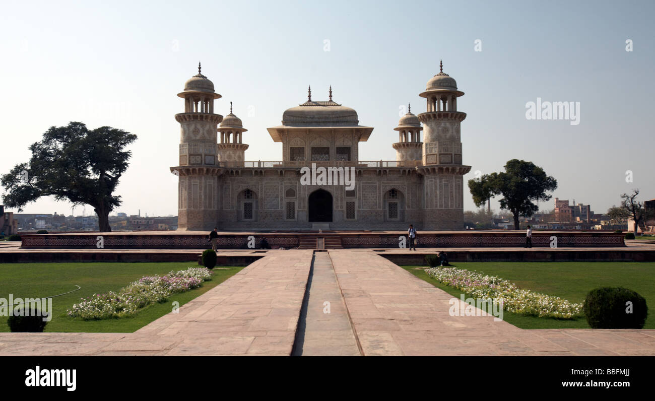 Itimad-ud-Daulah Gardens Agra Uttar Pradesh India Stock Photo