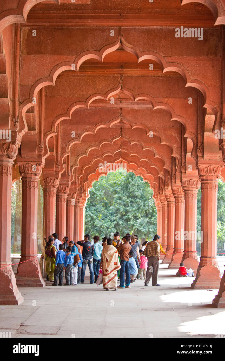 Diwan i Am or Hall of Public Audience in the Red Fort in Delhi India Stock Photo
