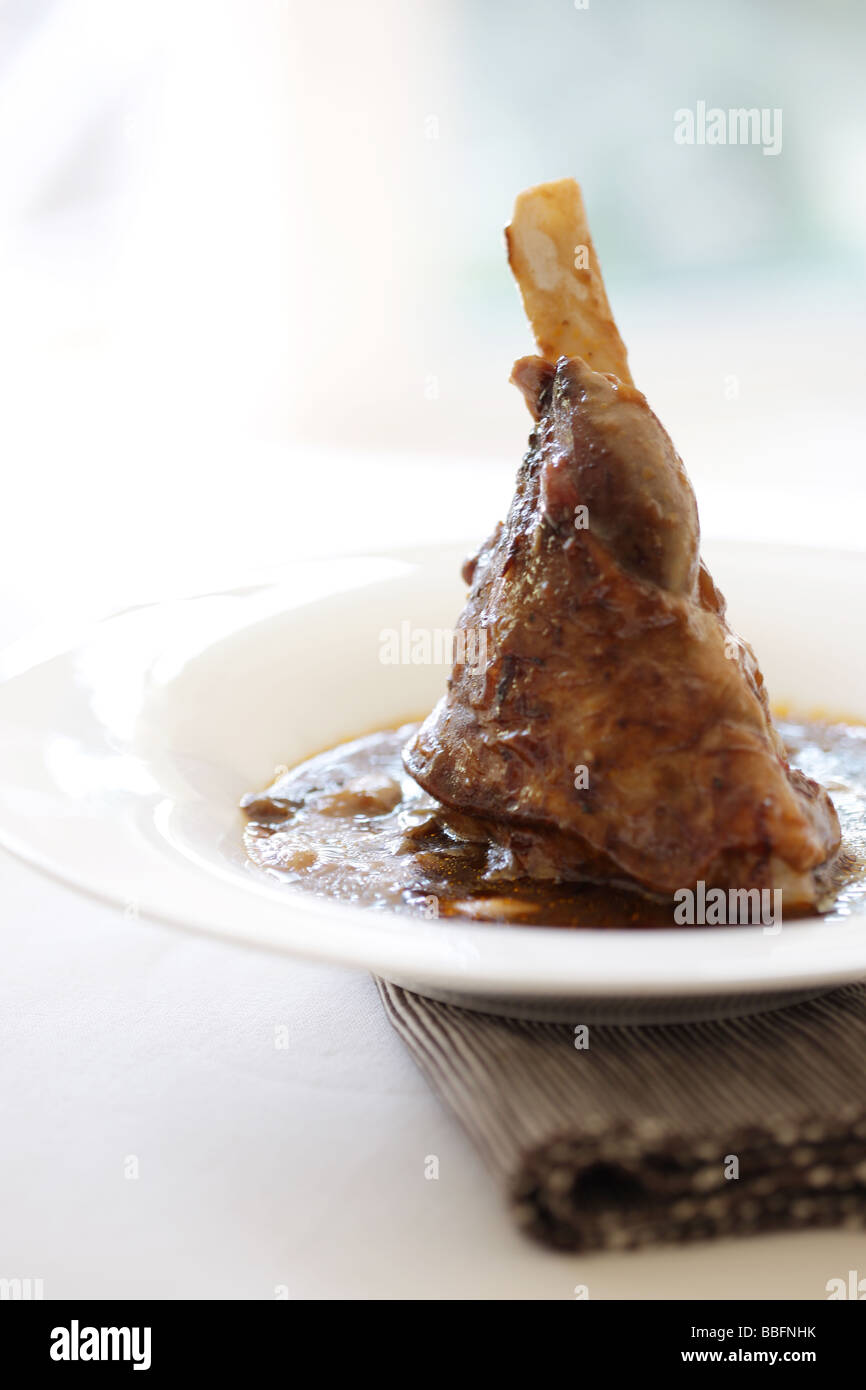 Leg of Lamb in Gravy Stock Photo Alamy