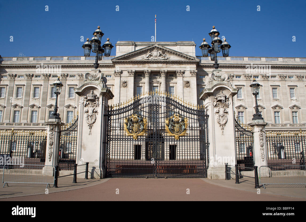 London - Buckingham palace and gate Stock Photo