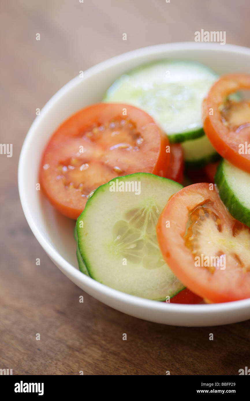 Sliced Cucumber and Tomato Stock Photo - Alamy