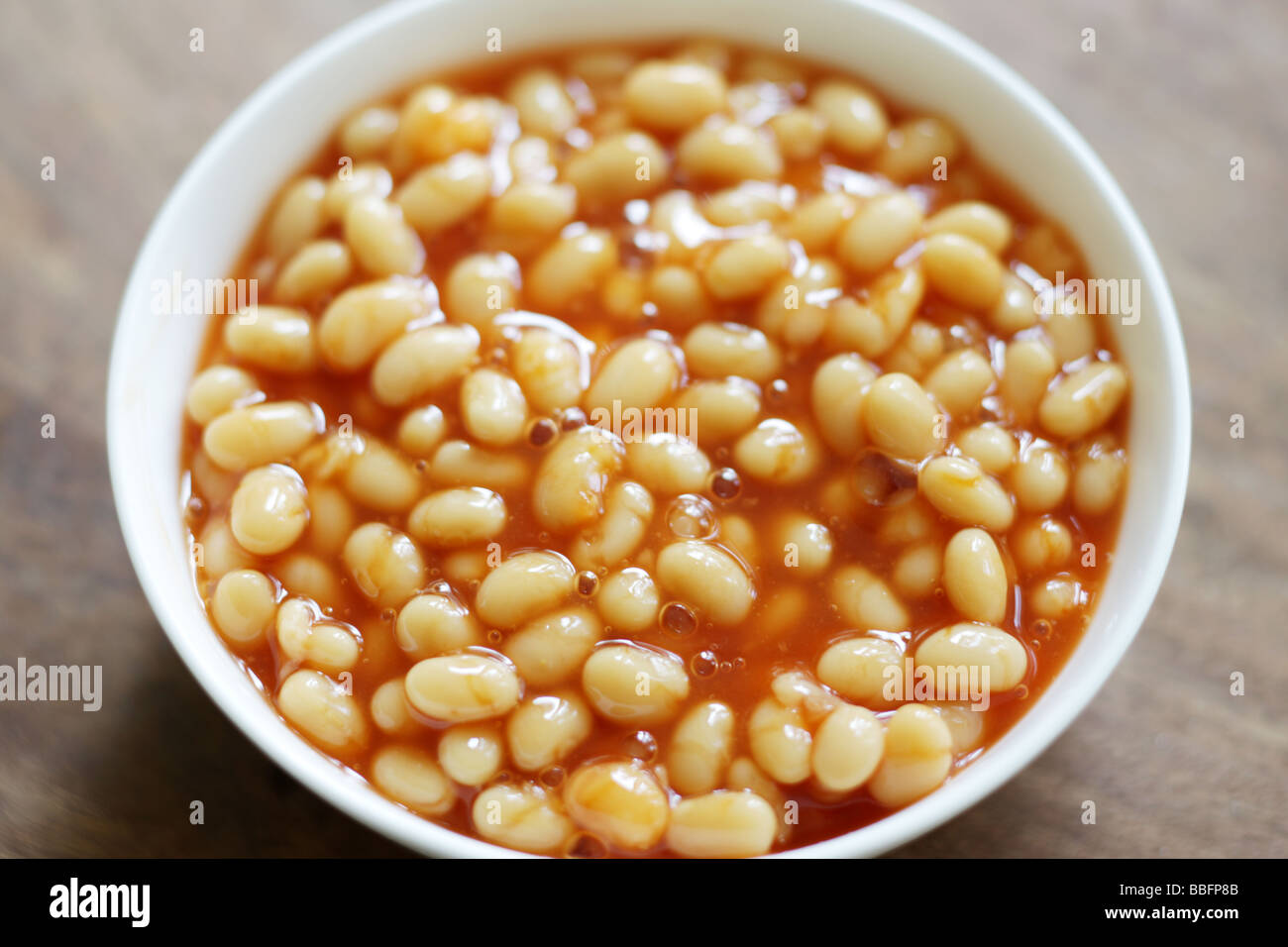 Bowl of Baked Beans Stock Photo Alamy