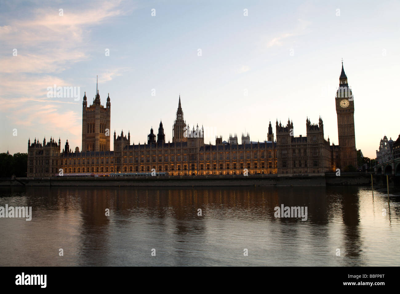 London - parliament in evening Stock Photo