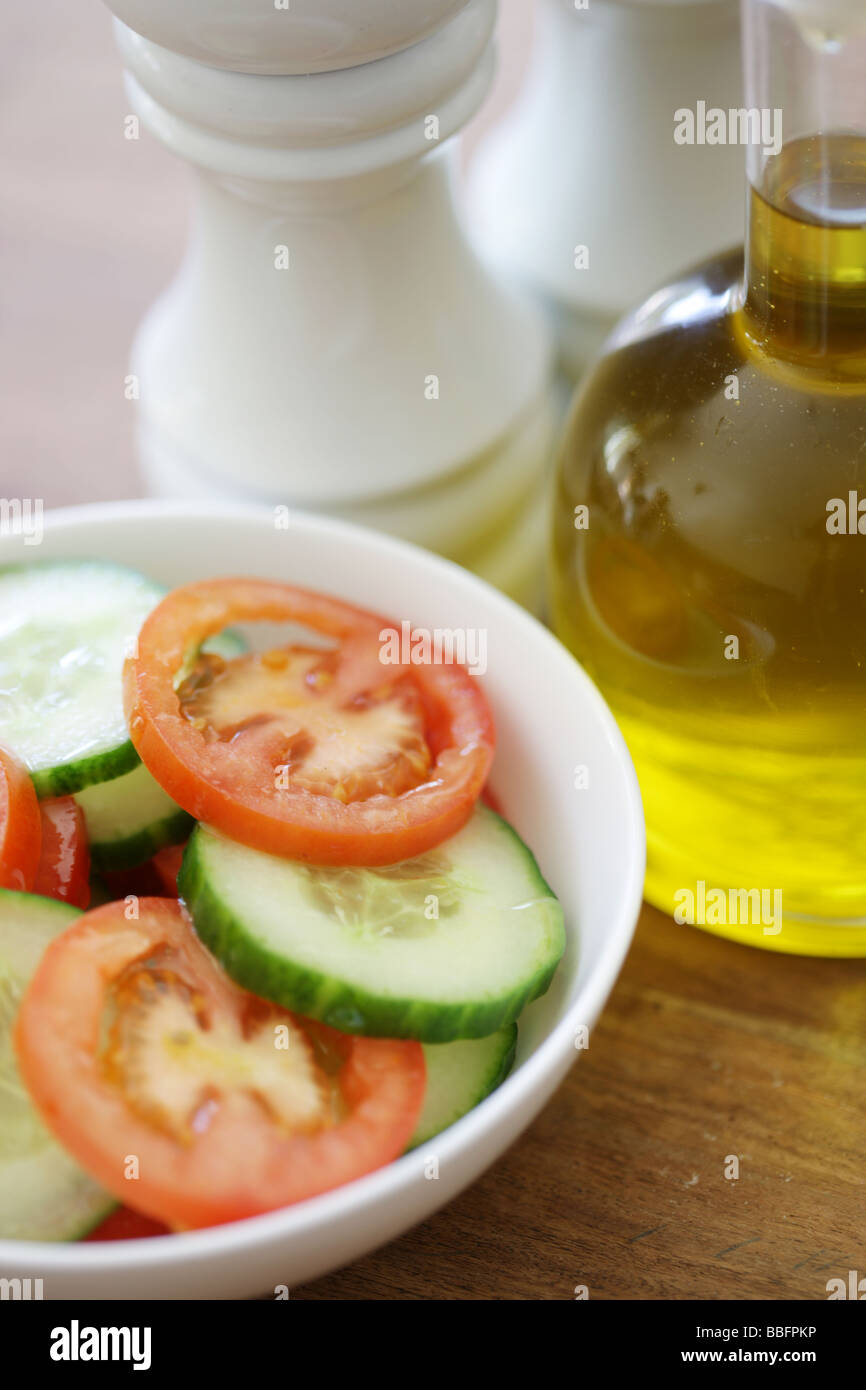 Sliced Cucumber and Tomato Stock Photo - Alamy
