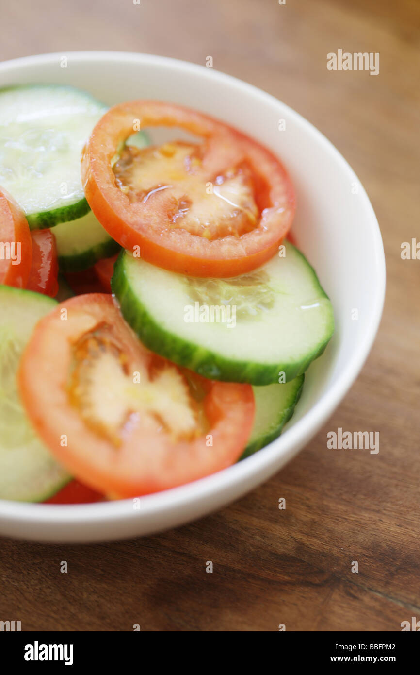 Sliced Cucumber and Tomato Stock Photo - Alamy