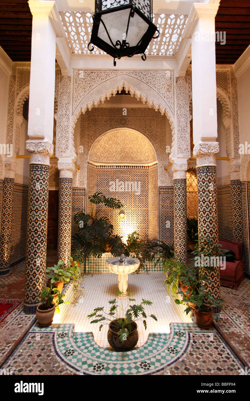Africa, North Africa, Morocco, Rabat, Rabat-Sale, Riad Dar El Mouhit ...