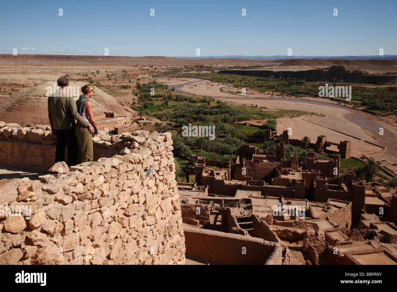 Africa, North Africa, Morocco, Atlas Region, Ouarzazate, Ait Benhaddou,  Kasbah, Couple Sightseeing Stock Photo - Alamy